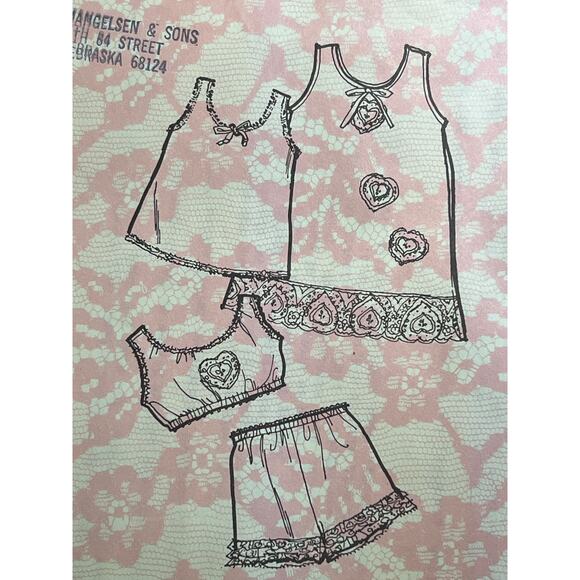 Delores of st. Paul Pattern childs slip petti pants shorts 1960s size 4 - Picture 3 of 3